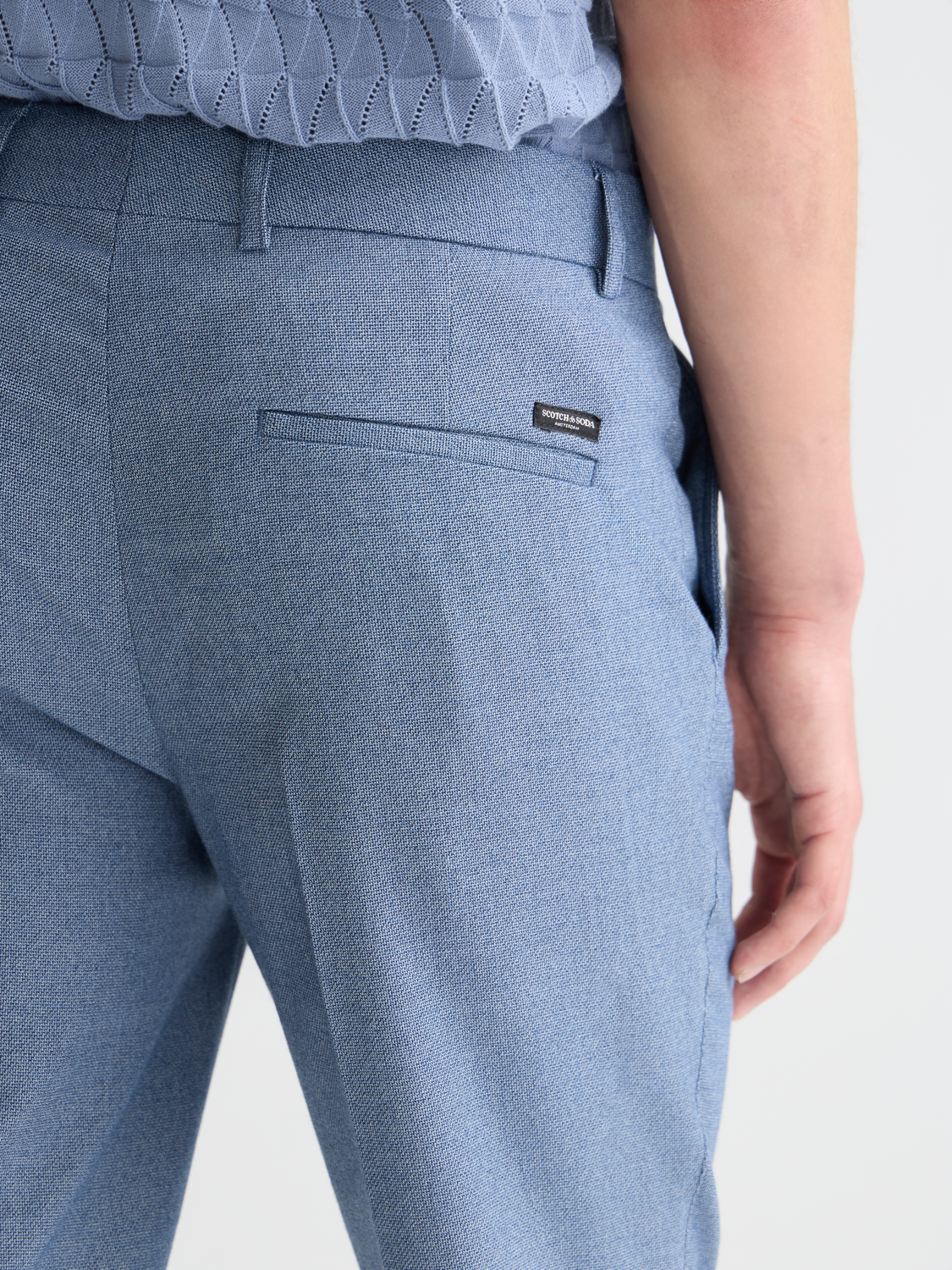 Mott structured weave tailored chino