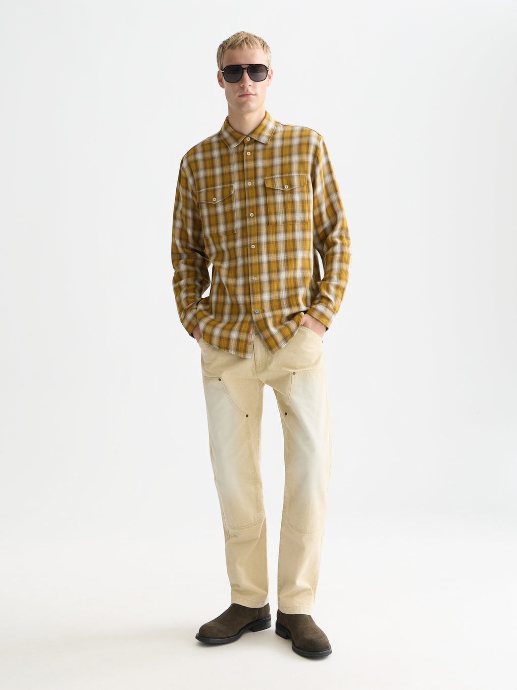 The Zee washed cotton twill worker pant