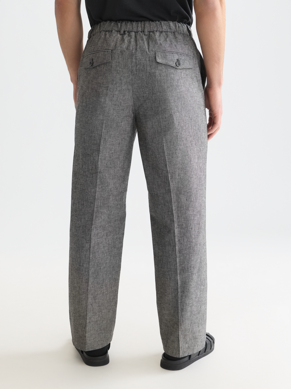 Otis tailored cotton-linen relaxed straight jogger