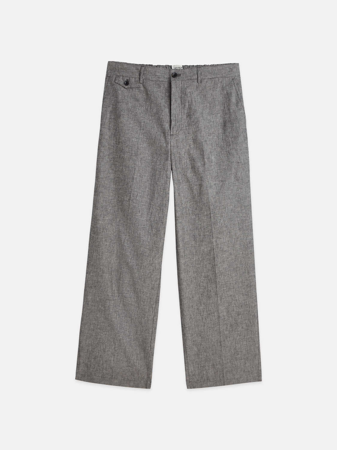 Otis tailored cotton-linen relaxed straight jogger
