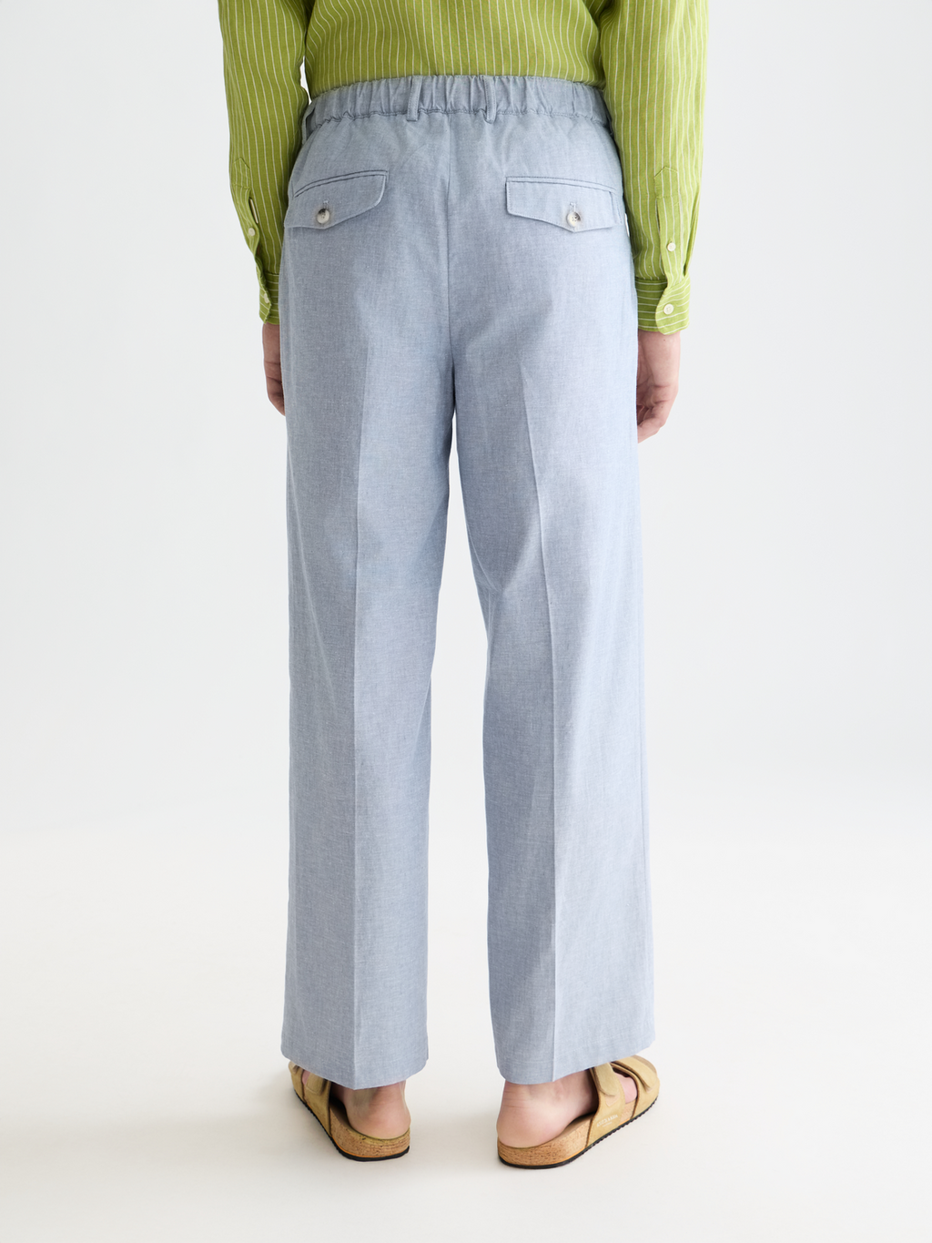Otis tailored cotton-linen relaxed straight jogger