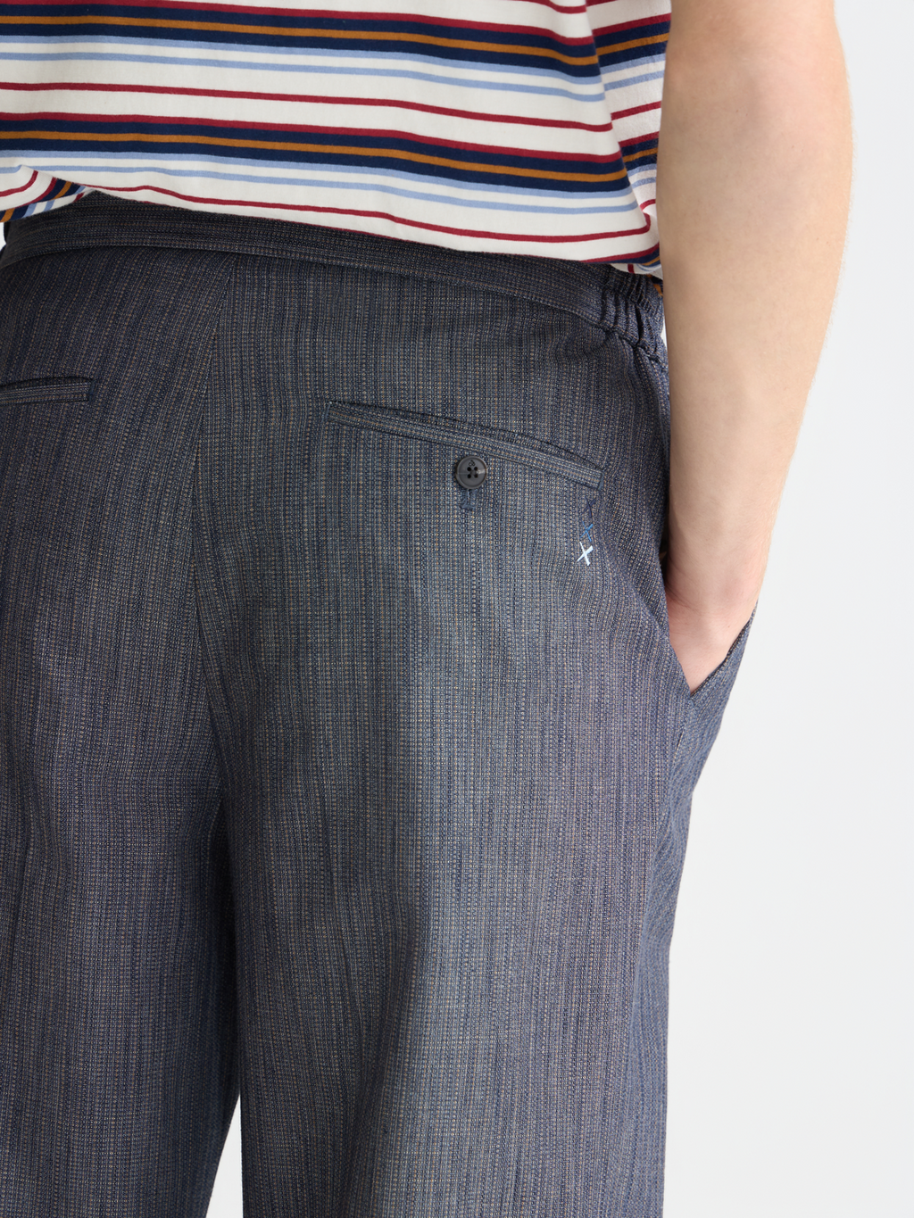 Oliver pleated linen-blend relaxed straight jogger