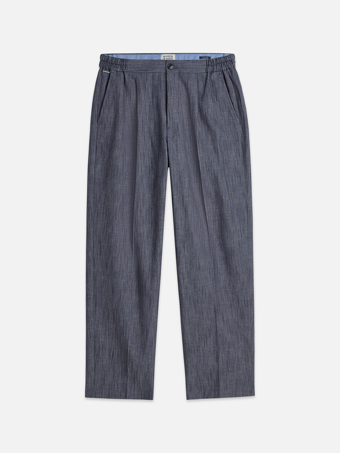 Oliver pleated linen-blend relaxed straight jogger