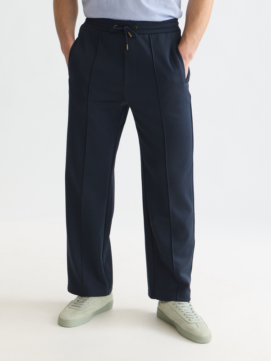 Interlock relaxed straight track pant