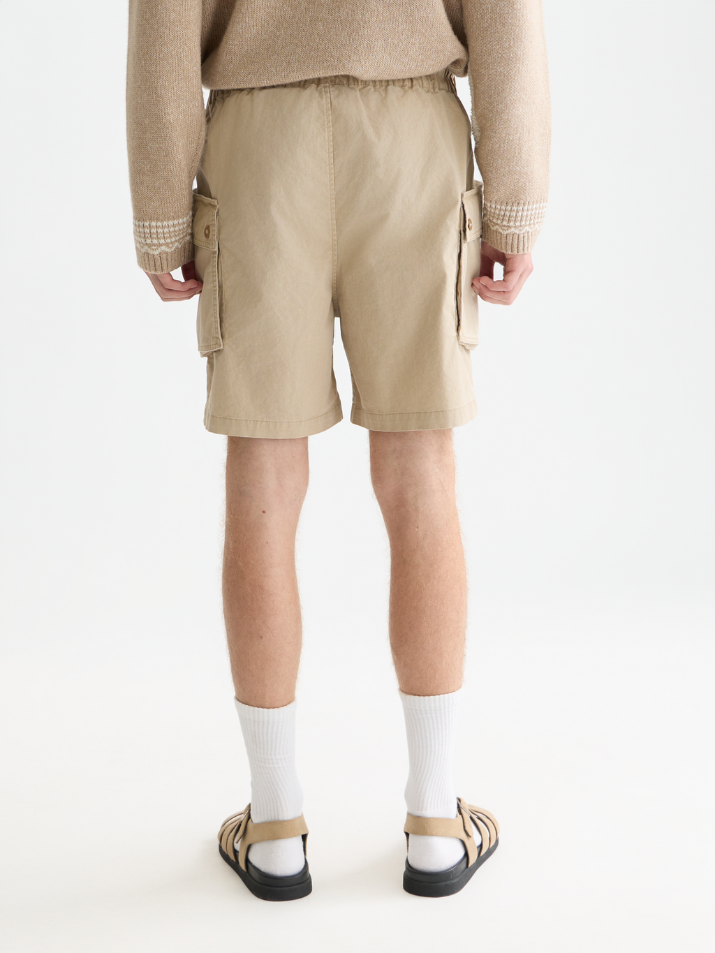 Washed cargo bermuda shorts