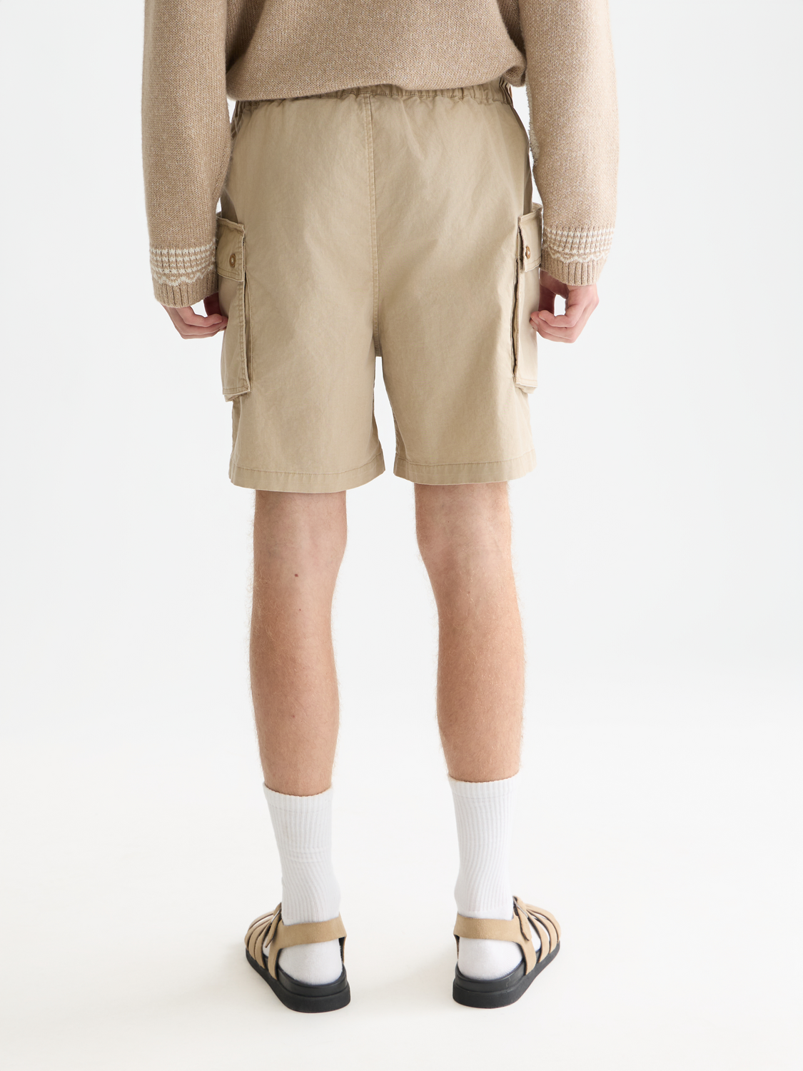 Washed cargo bermuda shorts