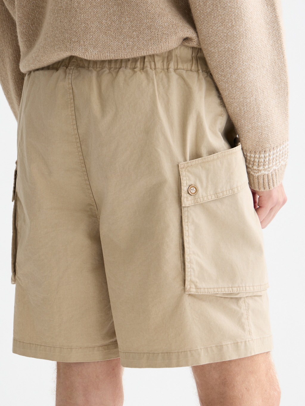 Washed cargo bermuda shorts