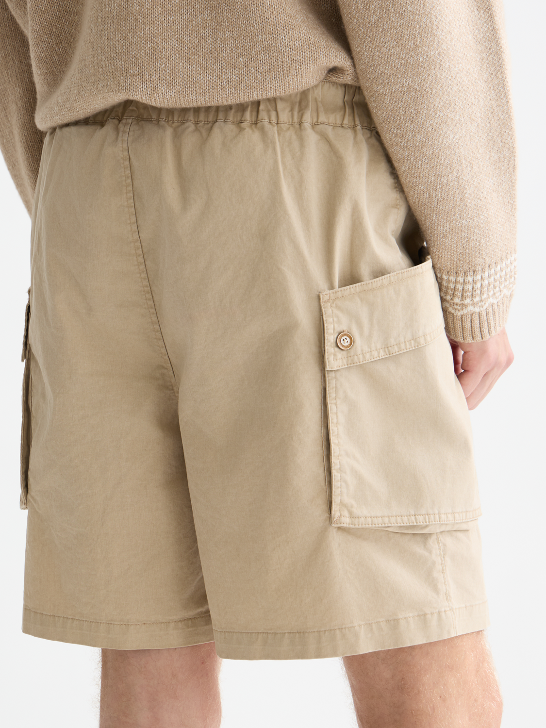 Washed cargo bermuda shorts