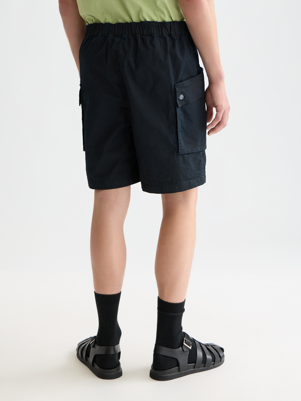 Washed cargo bermuda shorts