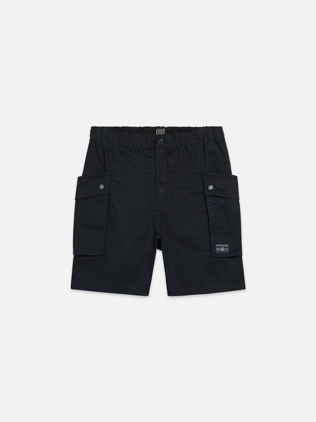 Washed cargo bermuda shorts