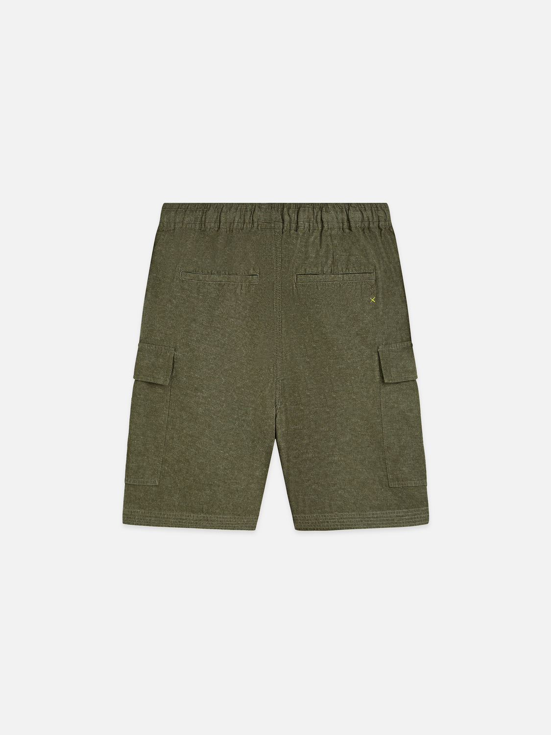 Linen-blend relaxed cargo bermuda shorts