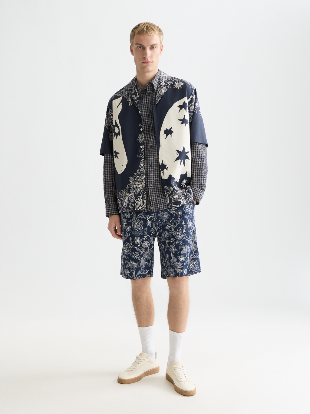 Stuart printed chino shorts
