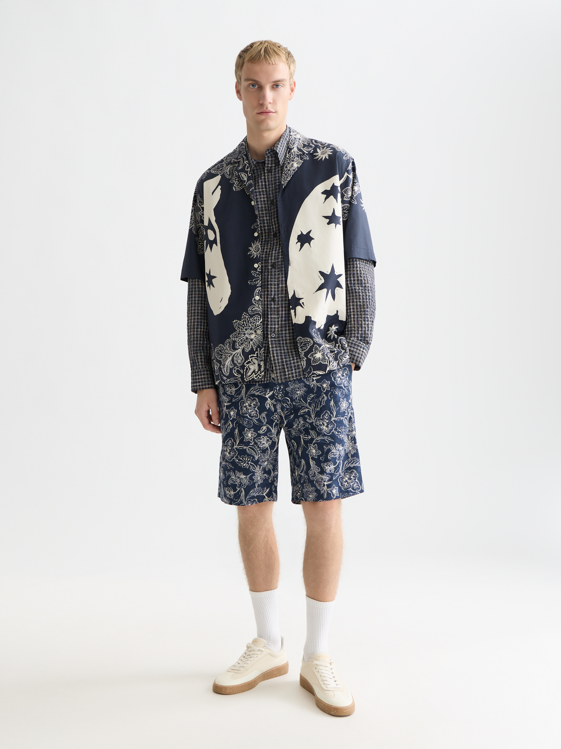 Stuart printed chino shorts