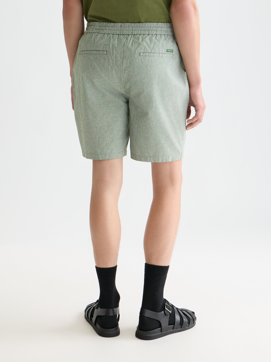Fave cotton linen bermuda shorts