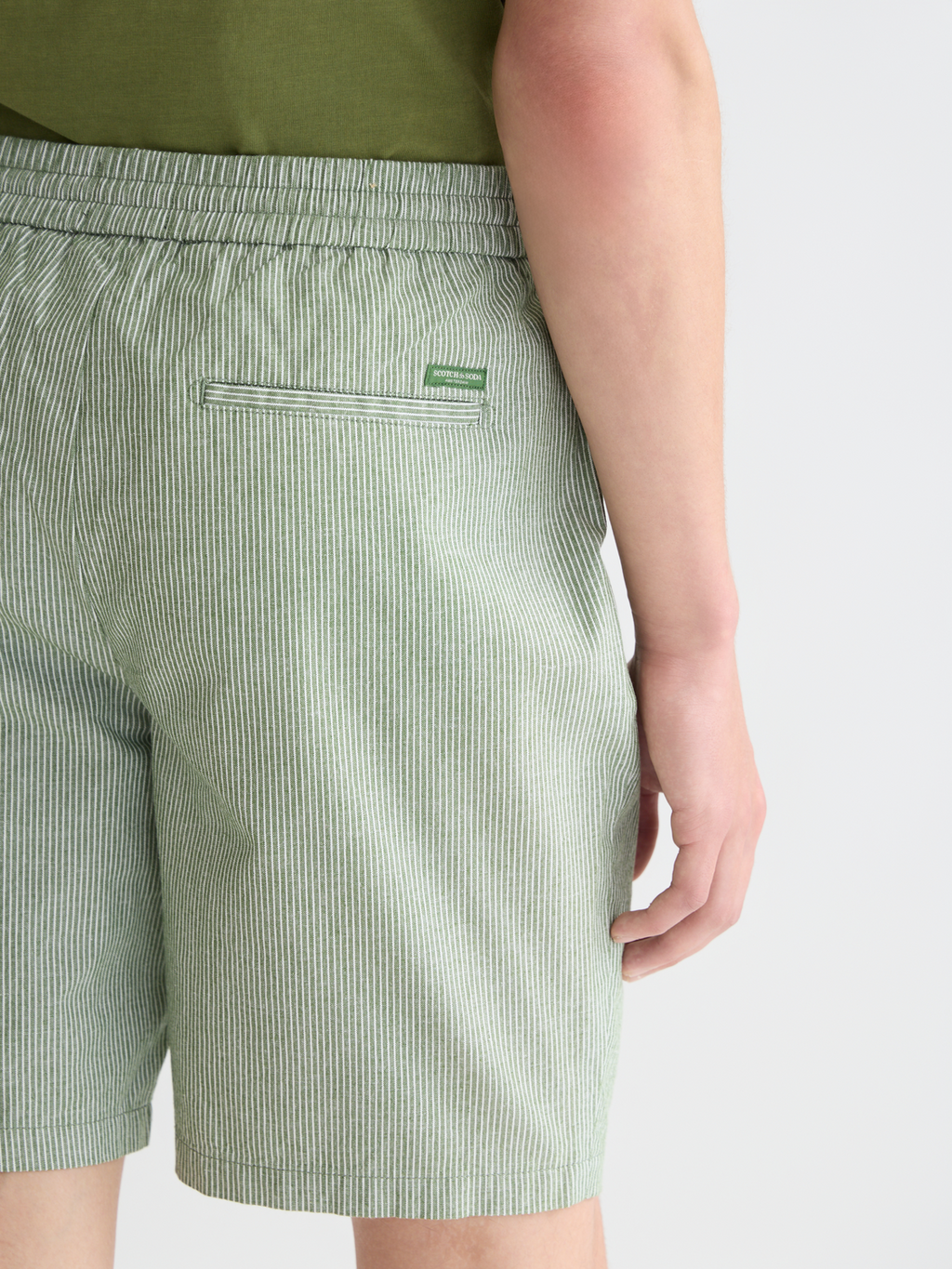 Fave cotton linen bermuda shorts
