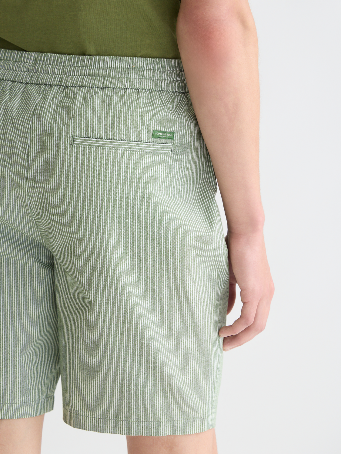 Fave cotton linen bermuda shorts