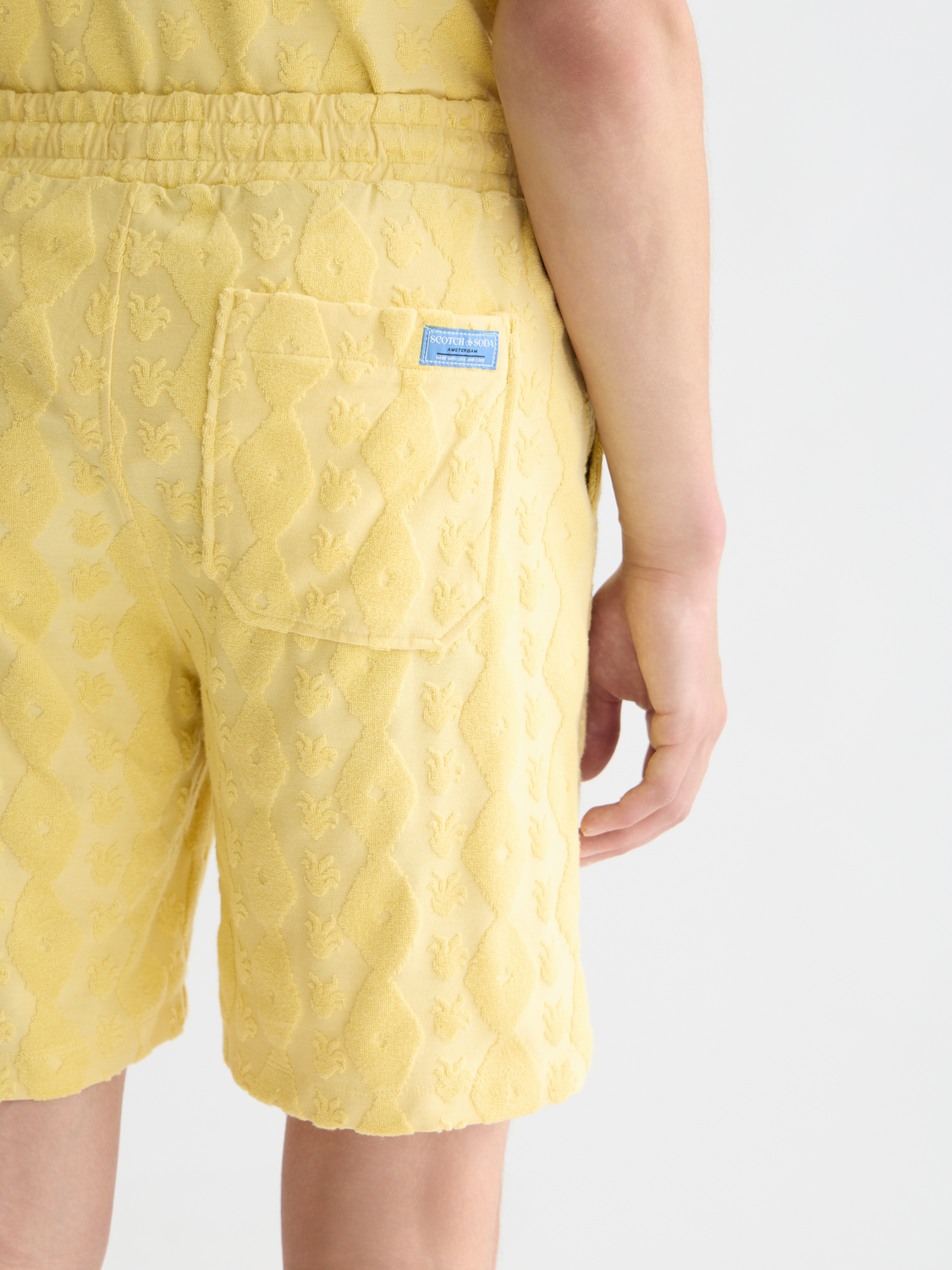 Fave terry jacquard relaxed bermuda shorts
