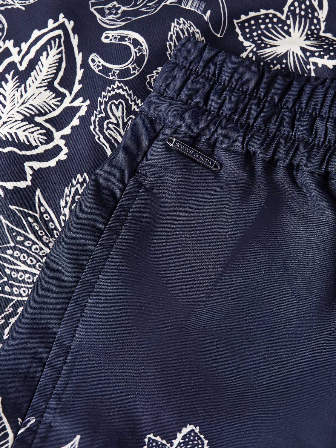 Printed wide bermuda shorts