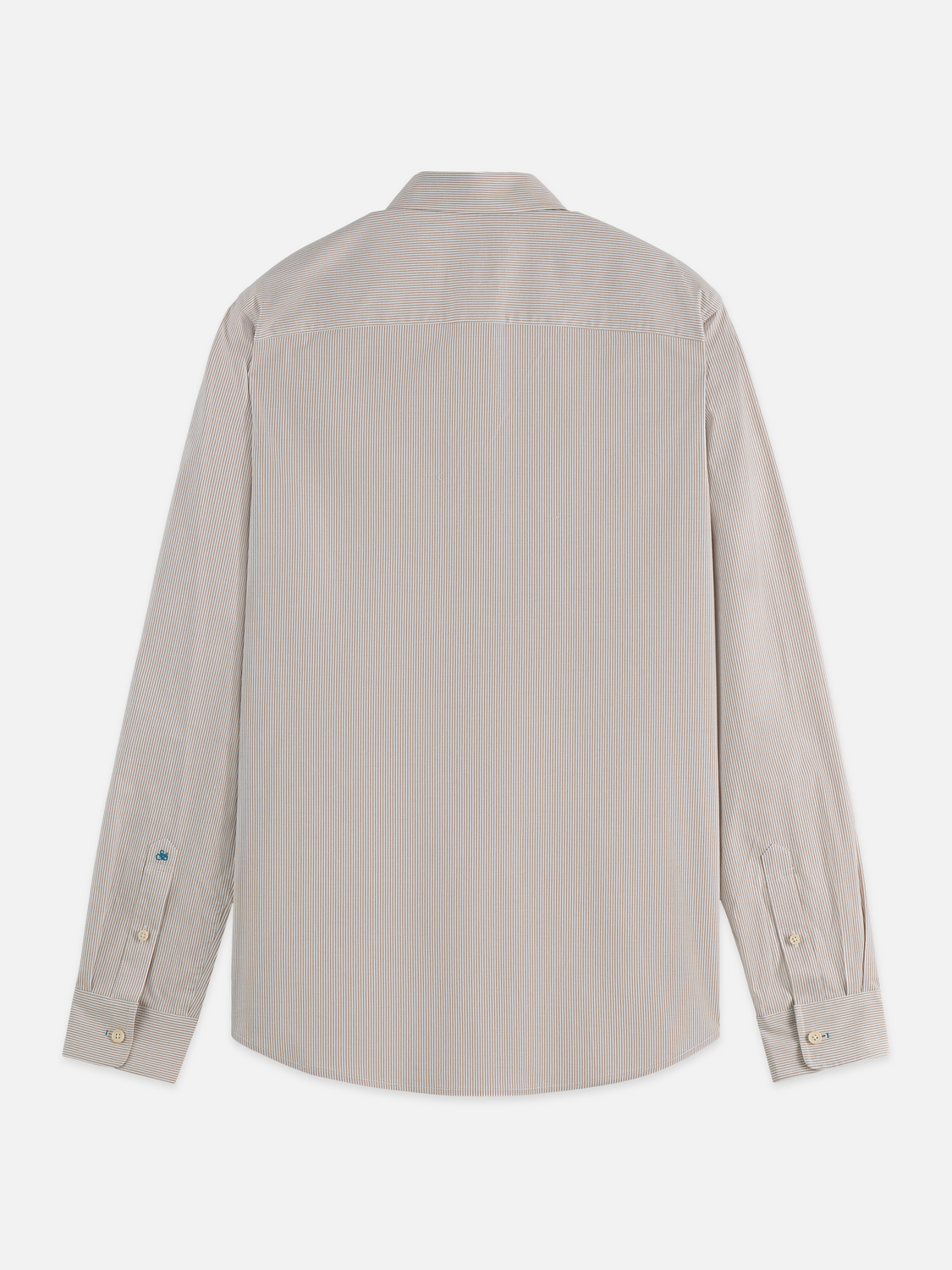 Striped slim poplin shirt