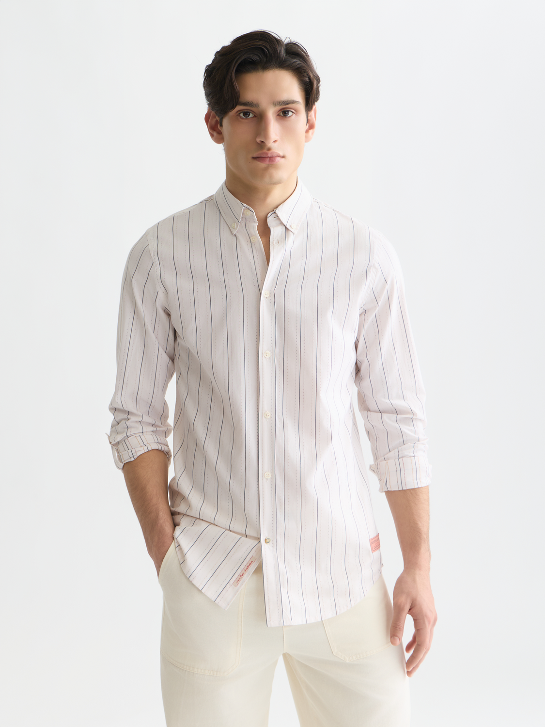 Yarn-dyed dobby shirt