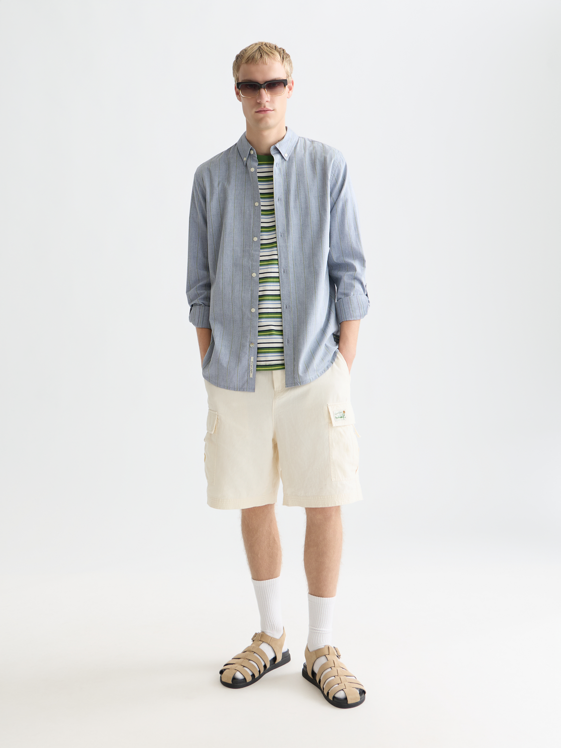 Yarn-dyed dobby shirt