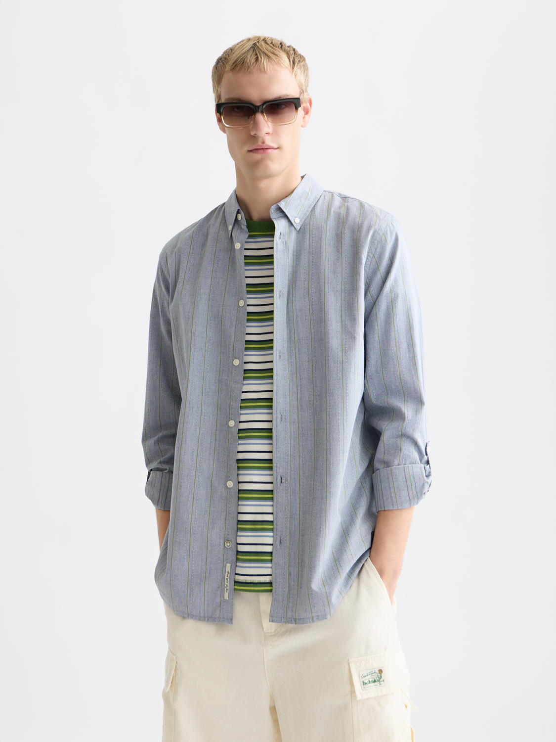 Yarn-dyed dobby shirt