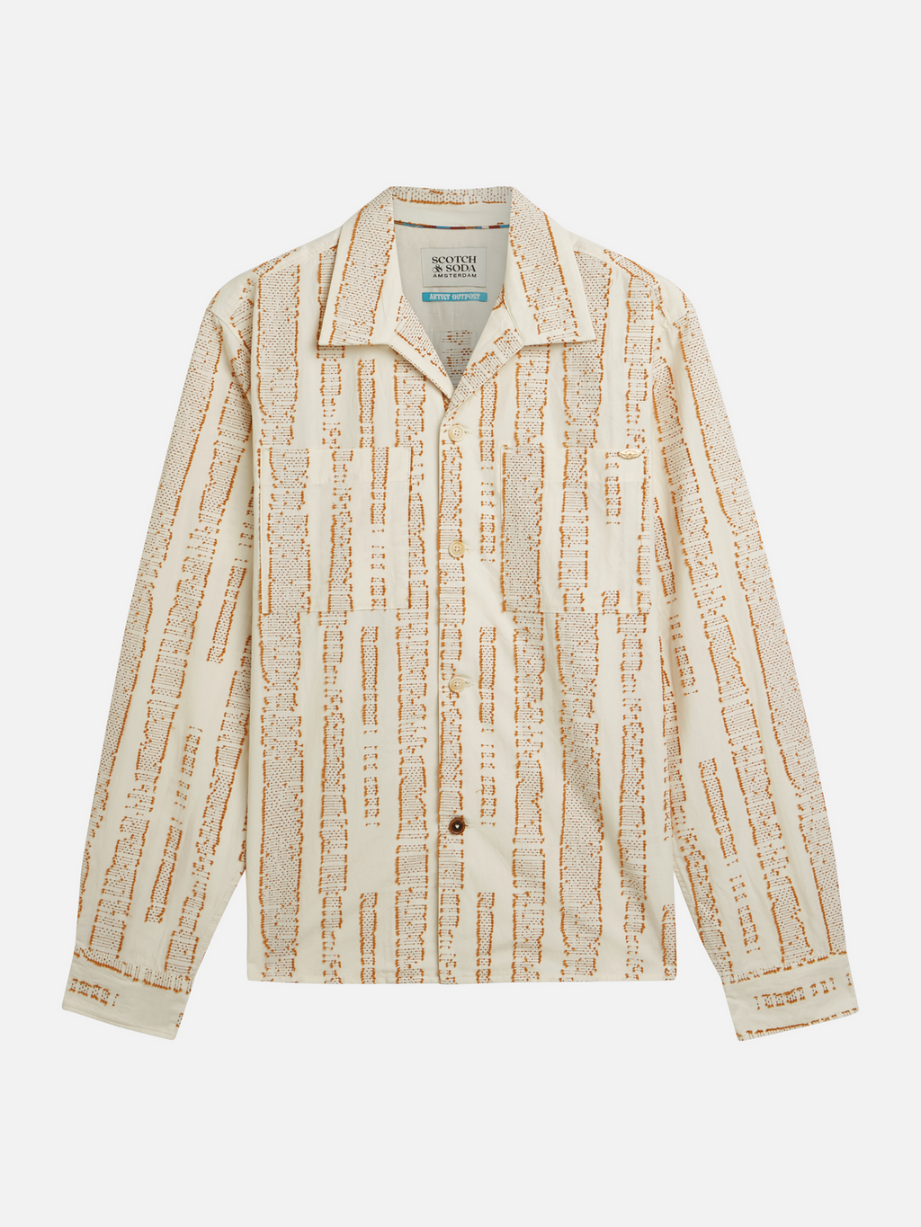 Jacquard structure relaxed shirt