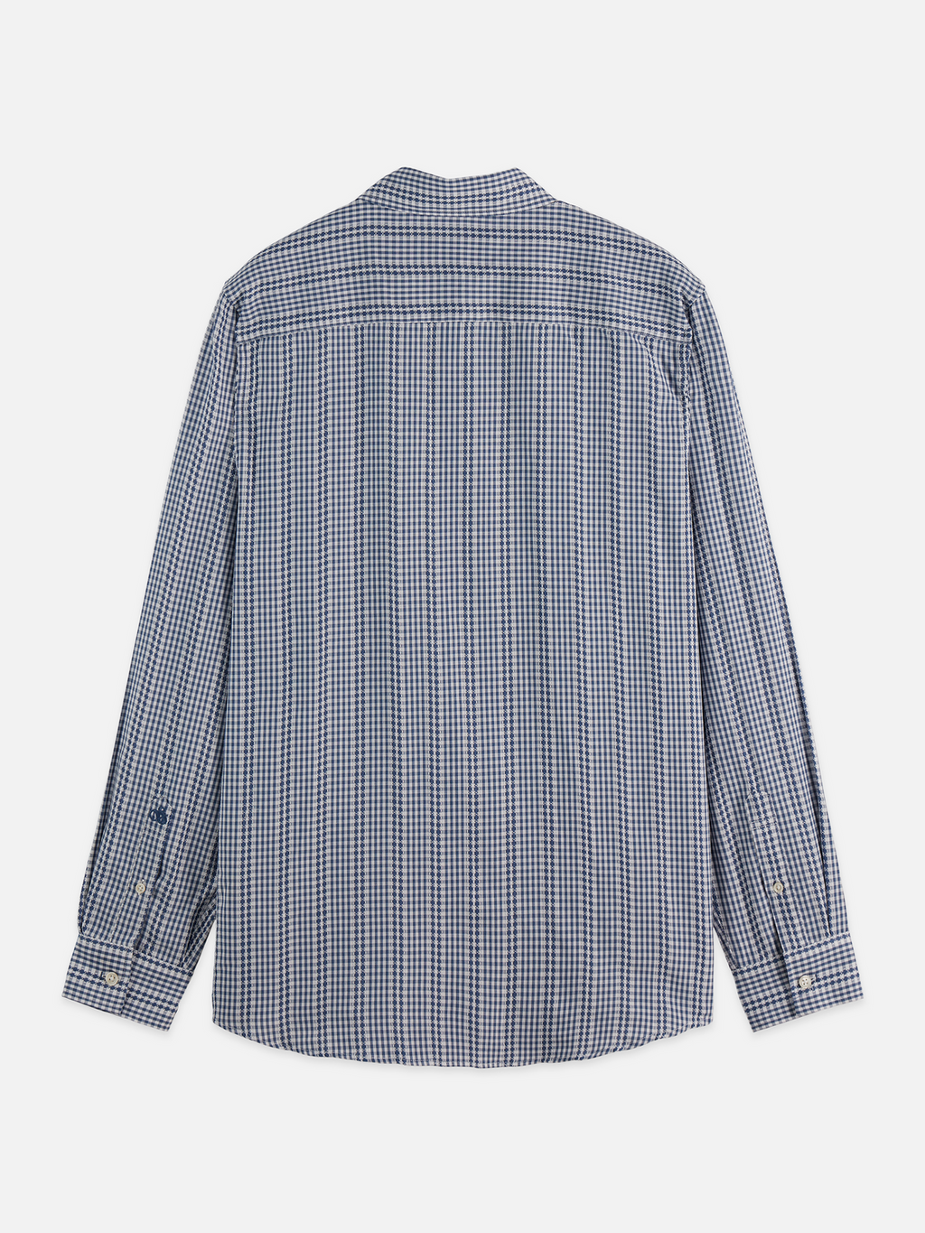 Microcheck cotton poplin shirt
