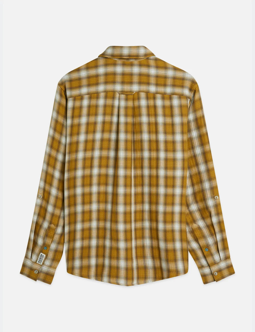Double Cloth Check Relaxed Fit Shirt flat lay showing product details by Scotch & Soda