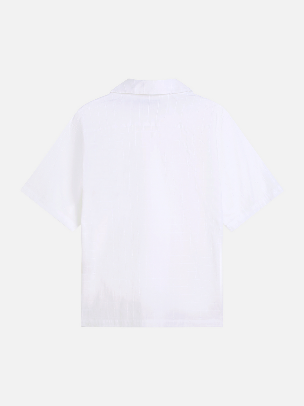 Embroidered structured relaxed short sleeve shirt