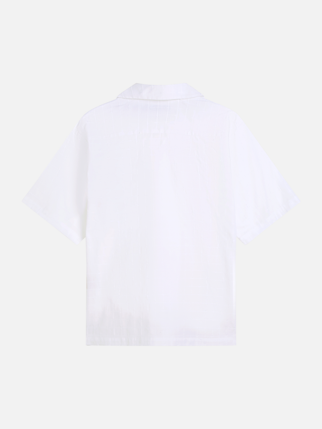 Embroidered structured relaxed short sleeve shirt