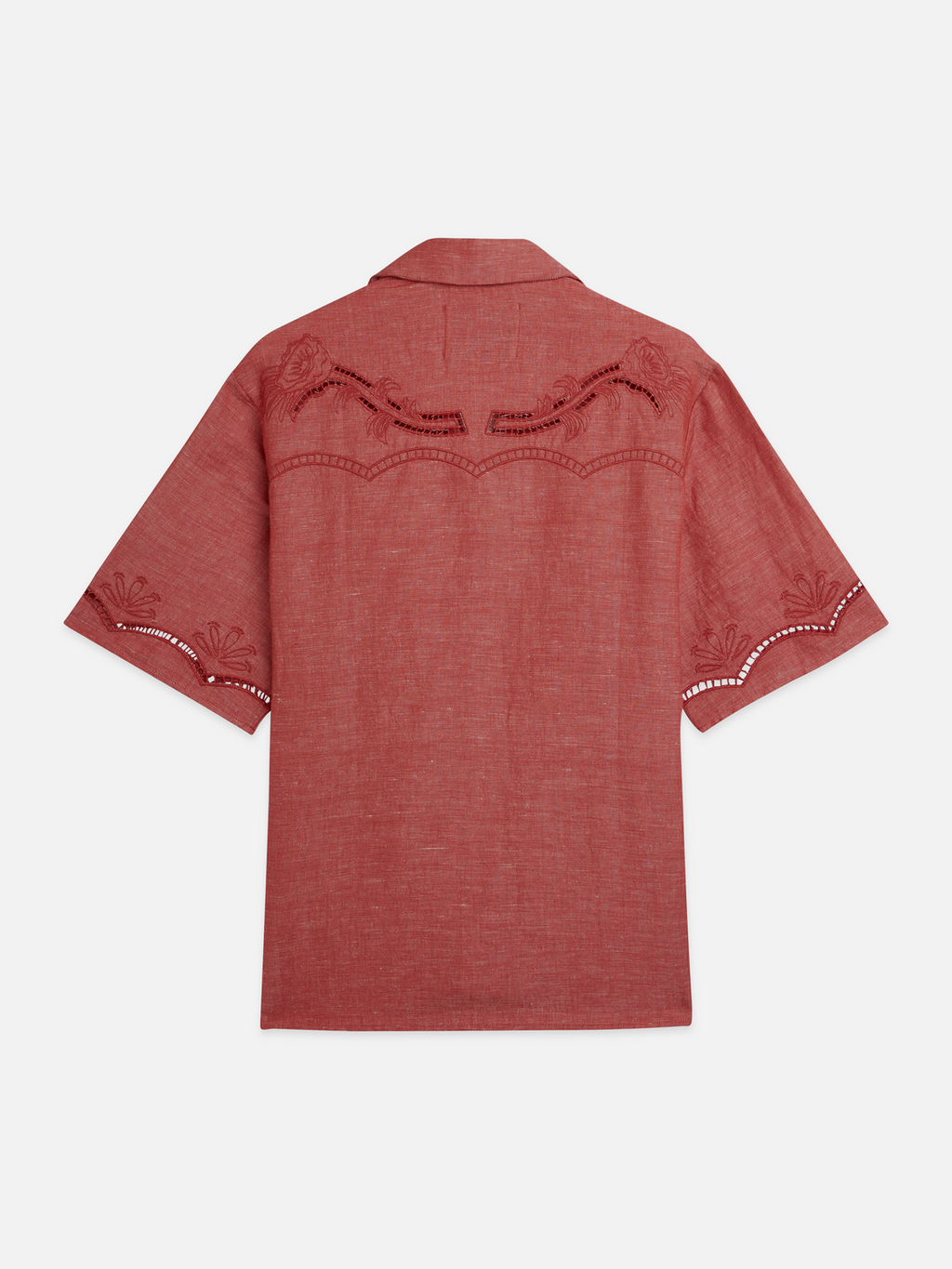 Embroidered short sleeve shirt