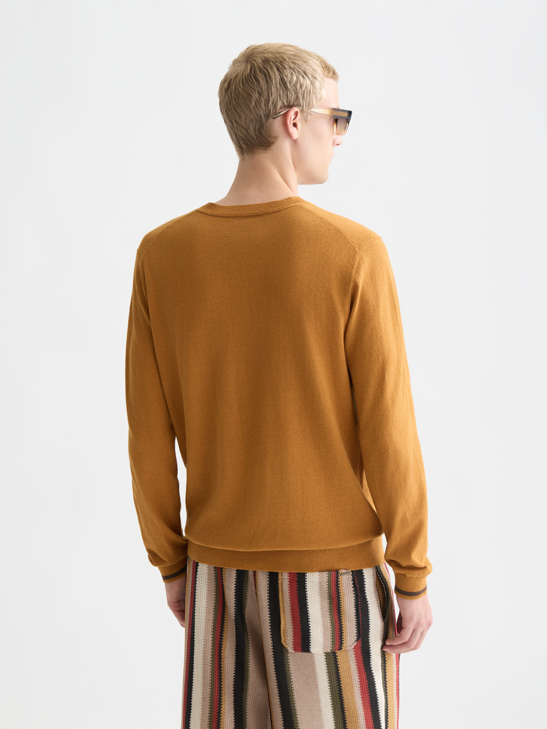 Linen blend pullover
