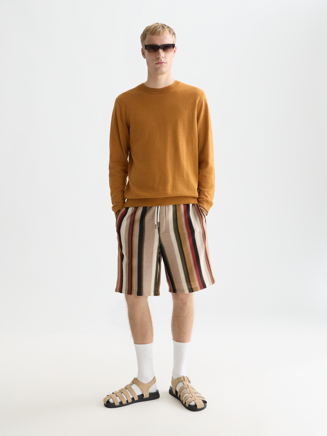 Linen blend pullover