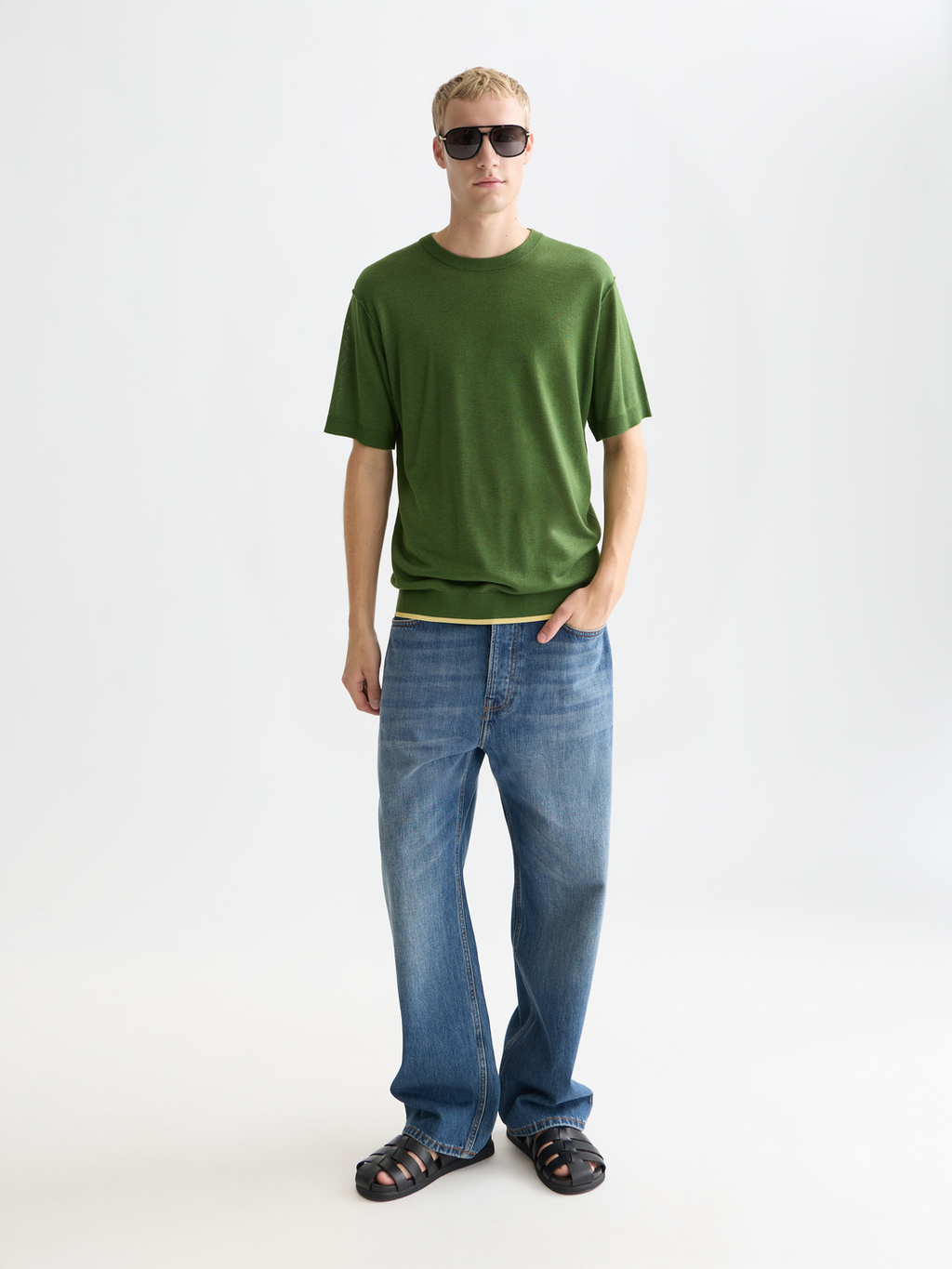 Knitted relaxed T-shirt