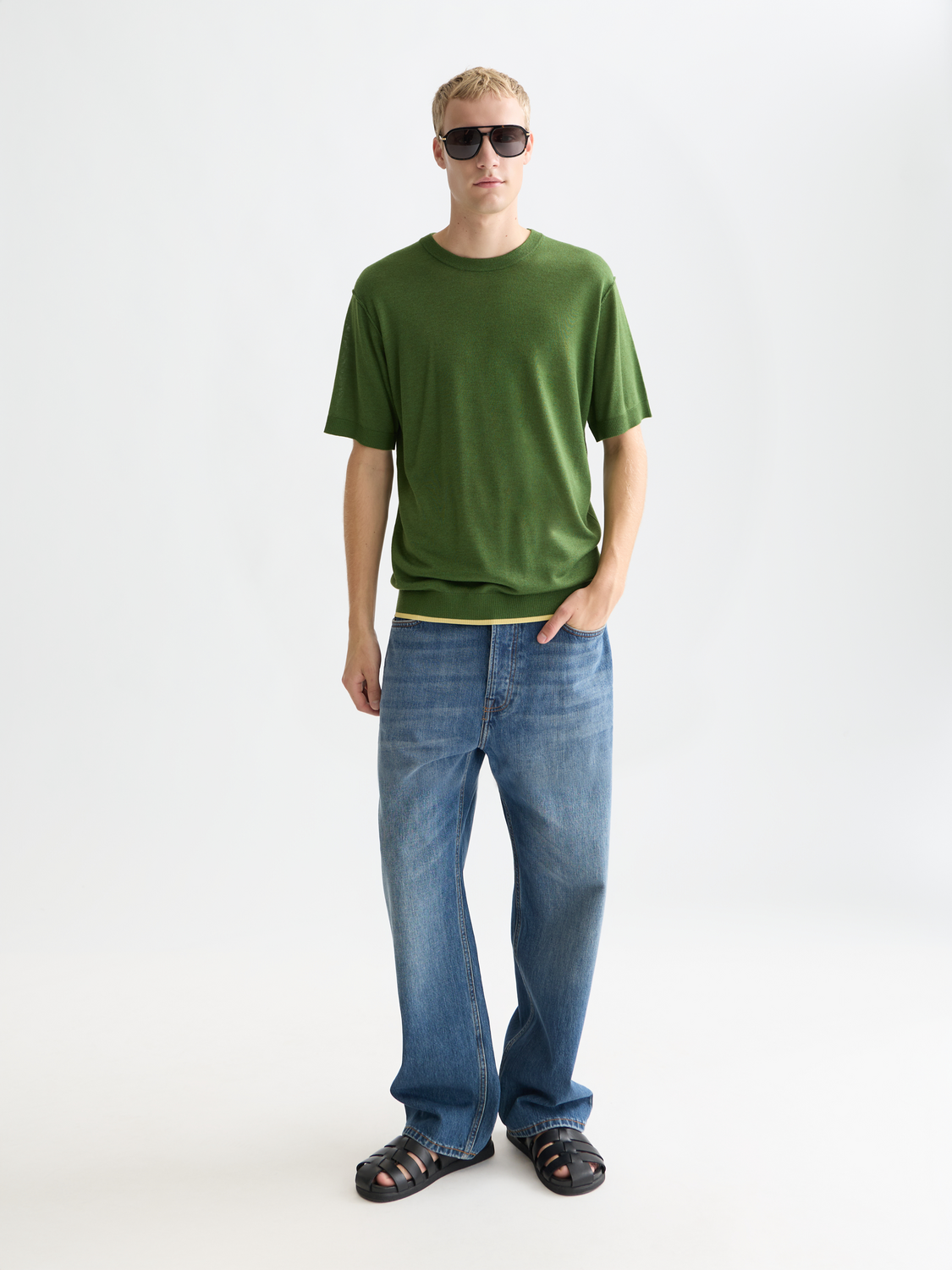 Knitted relaxed T-shirt