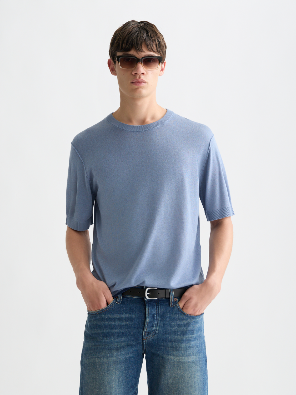 Knitted relaxed T-shirt