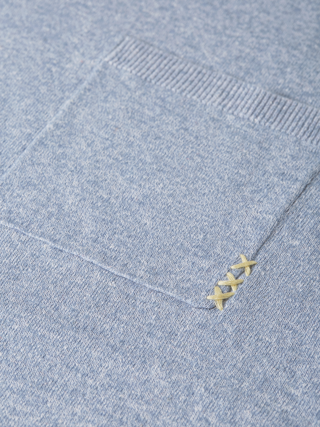 Linen-blend melange pullover