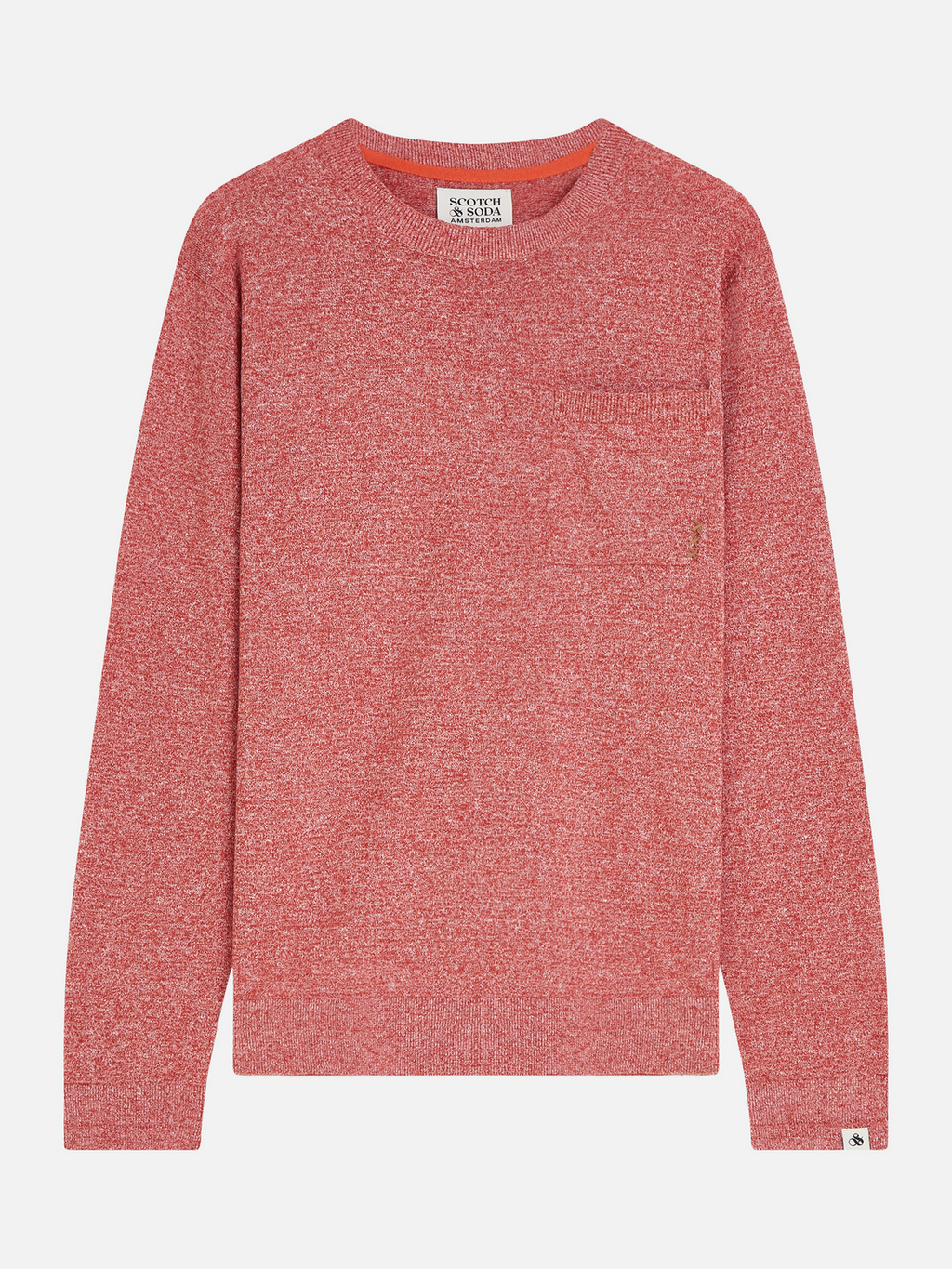 Linen-blend melange pullover