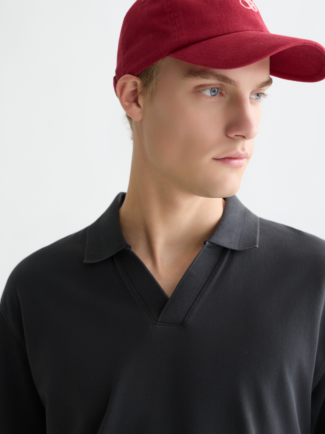 3 crosses pique relaxed garment-dyed polo