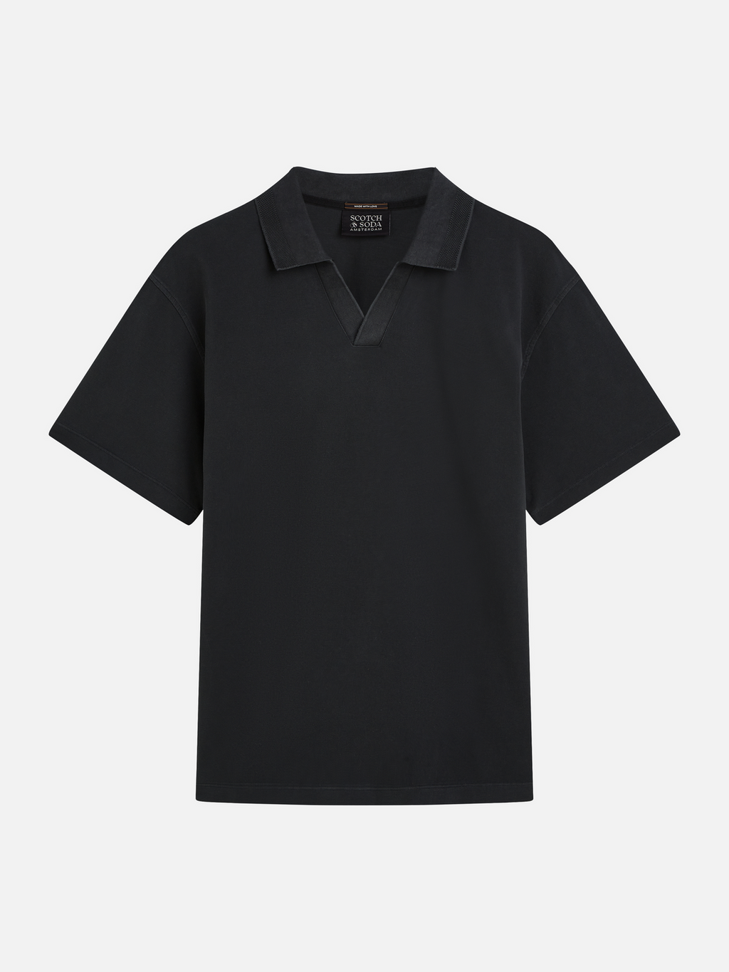 3 crosses pique relaxed garment-dyed polo