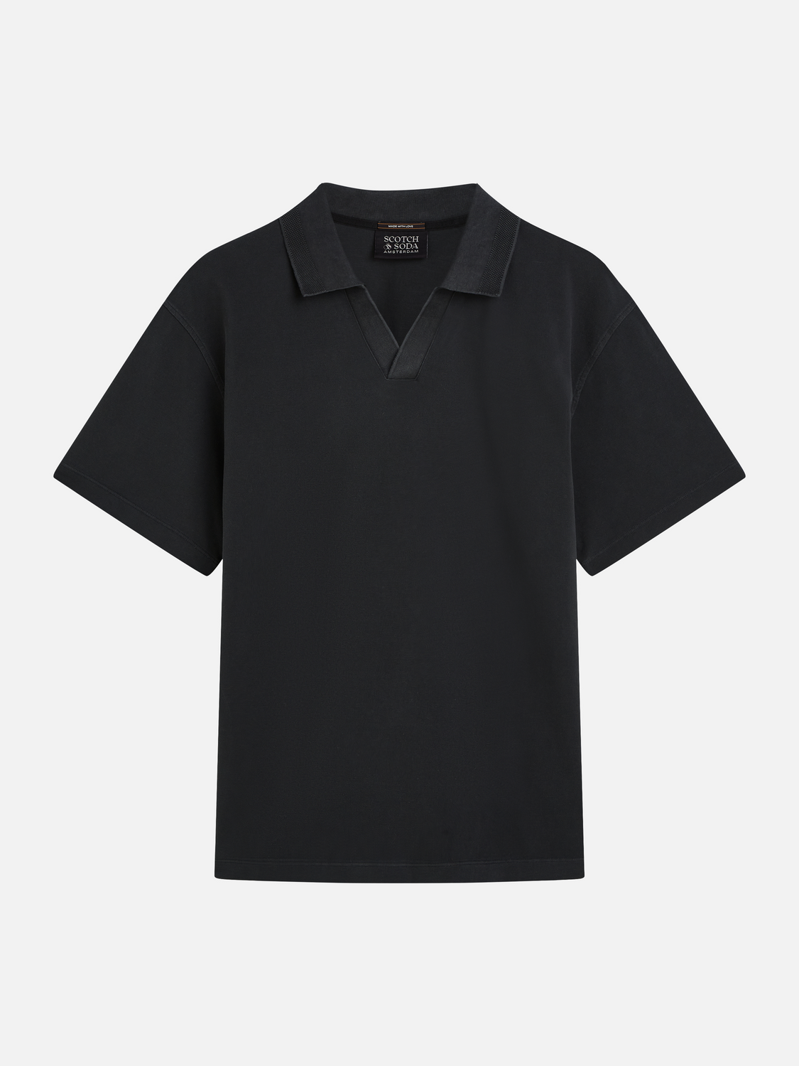 3 crosses pique relaxed garment-dyed polo