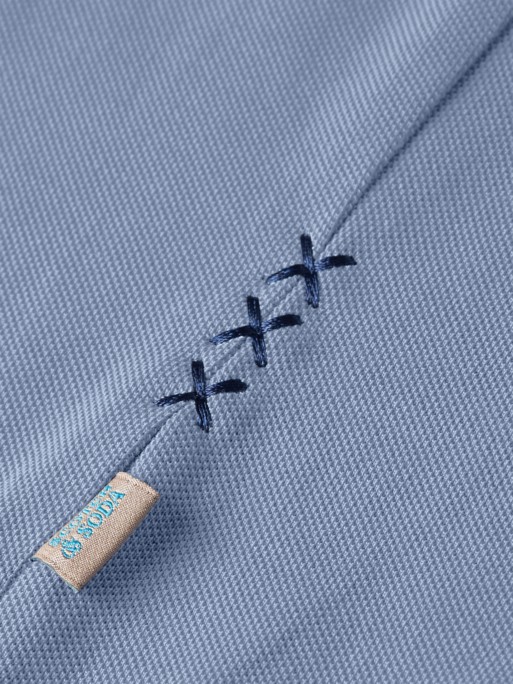 3 crosses pique relaxed garment-dyed polo