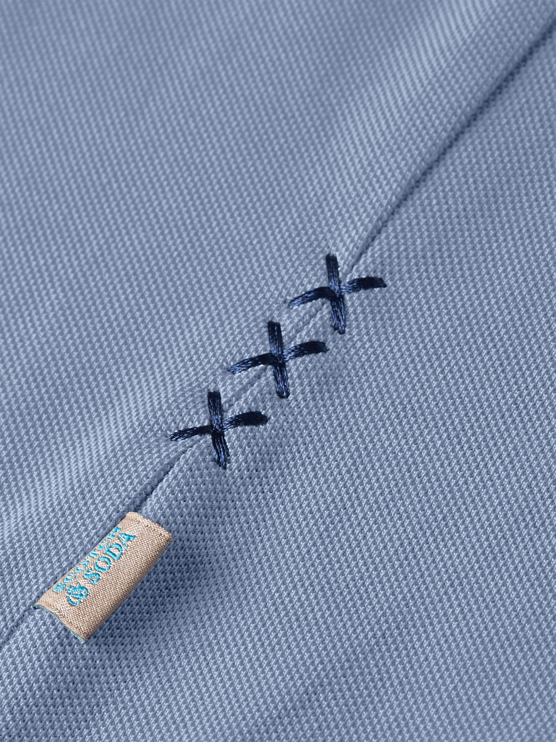 3 crosses pique relaxed garment-dyed polo