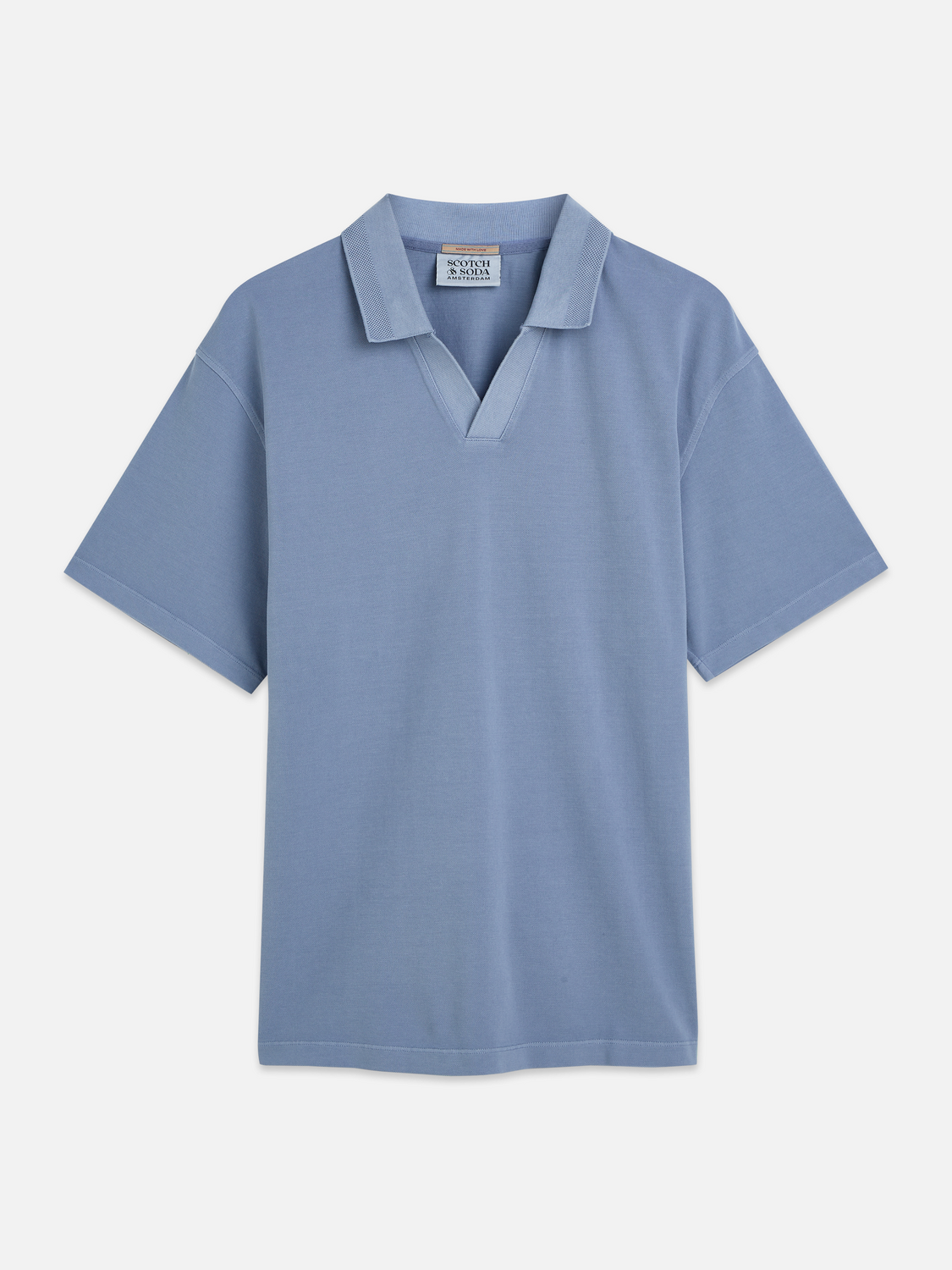 3 crosses pique relaxed garment-dyed polo