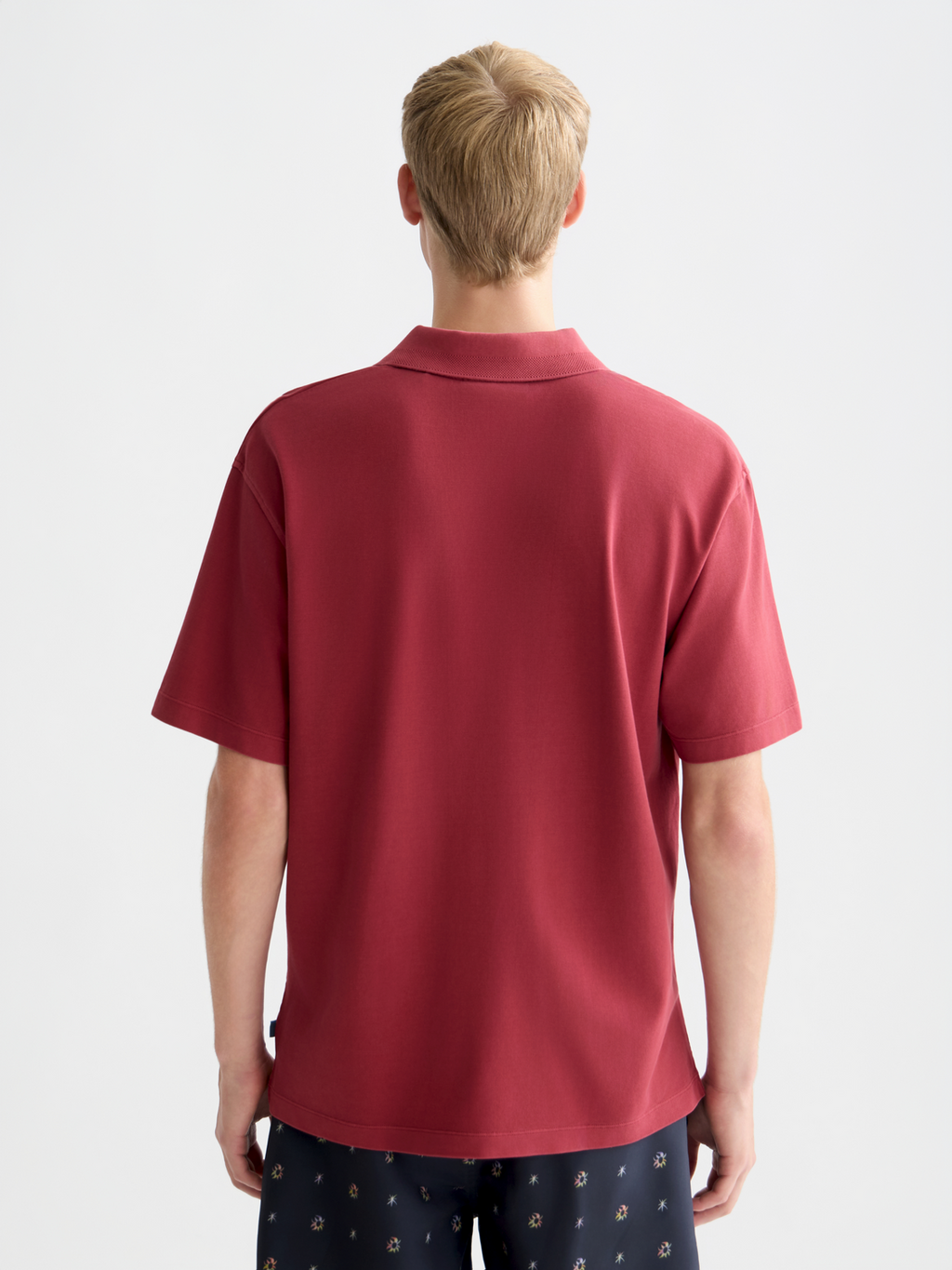 3 crosses pique relaxed garment-dyed polo