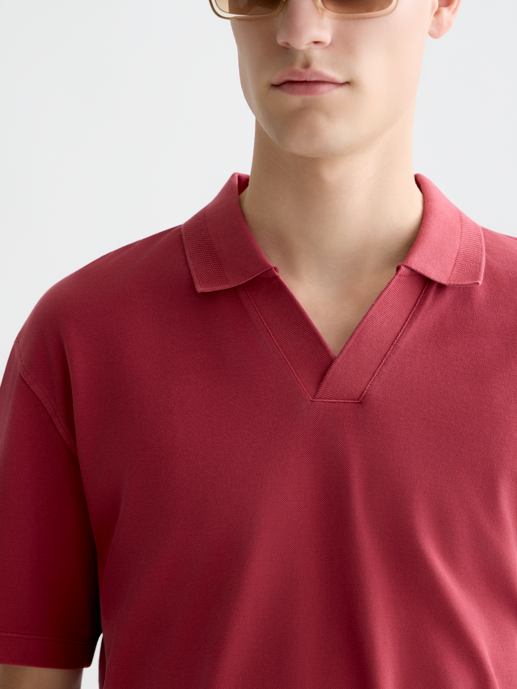 3 crosses pique relaxed garment-dyed polo