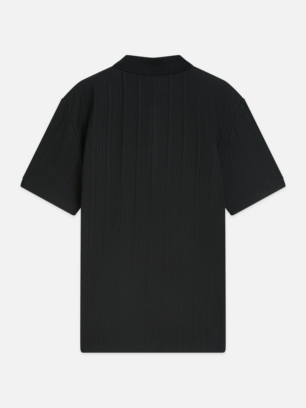 Structured ribbed relaxed polo
