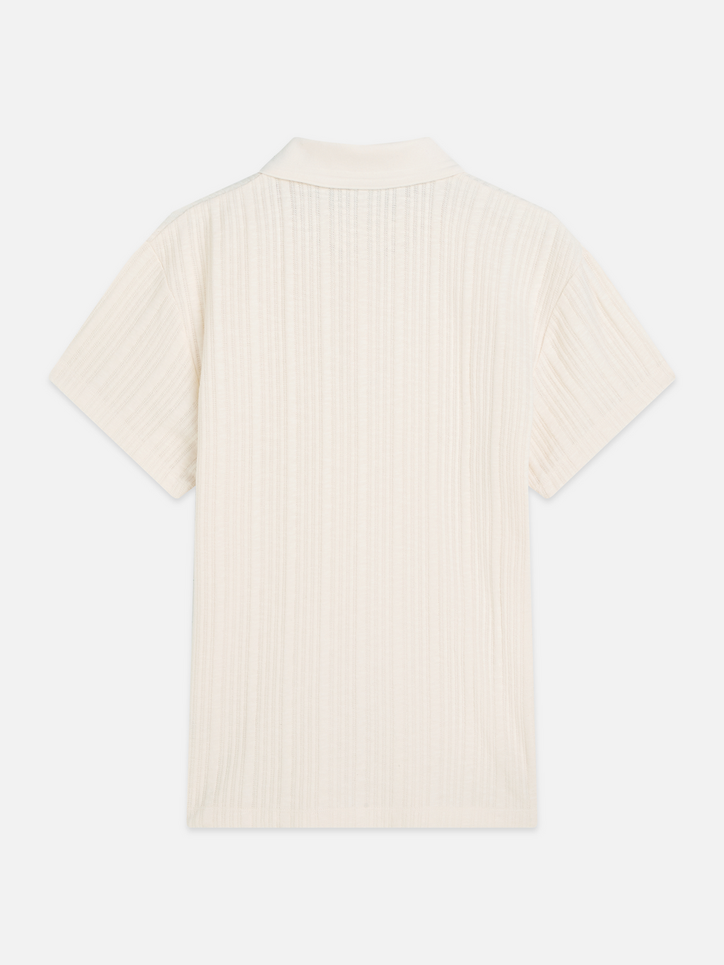 Structured ribbed relaxed polo