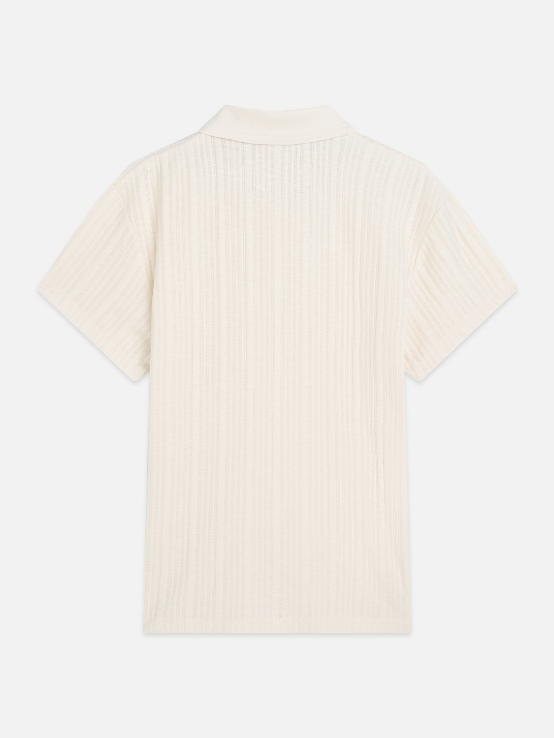 Structured ribbed relaxed polo